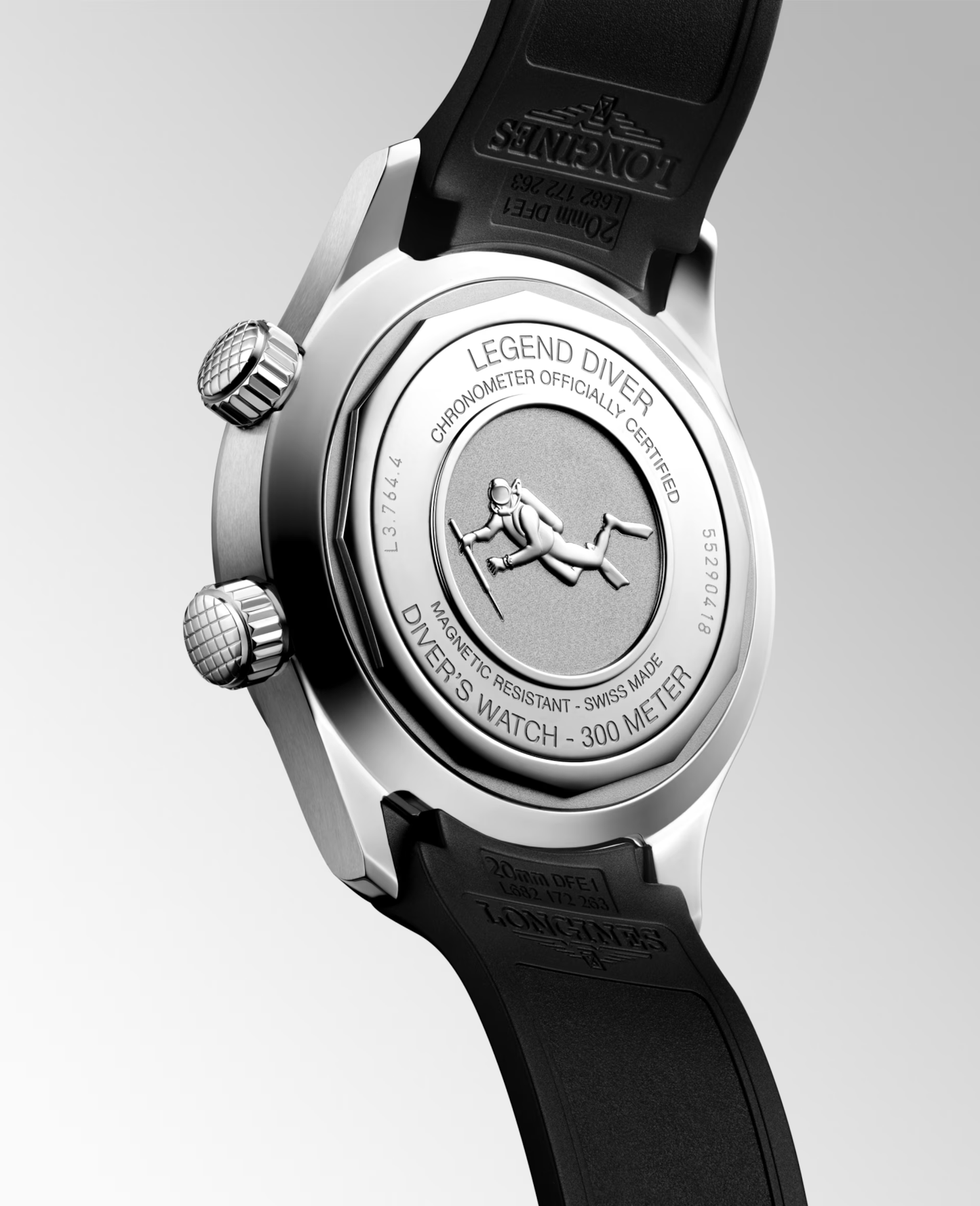 LEGEND DIVER 39 mm Black on Rubber Strap