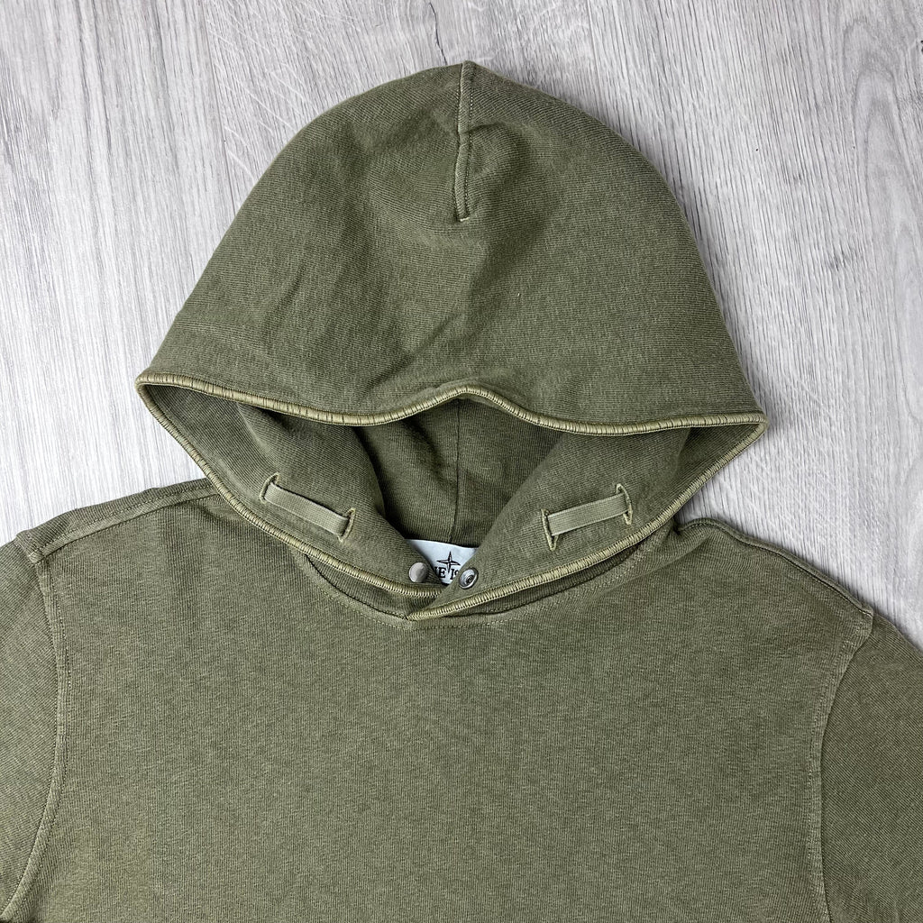 Stone Island Dyed Hoodie - Military