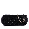 Chanel CC Matelassé Velours Cristal Wristlet Pochette