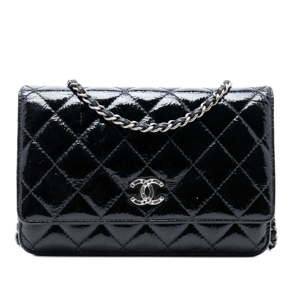 Chanel CC Matelassé brillant vieilli Cuir de veau Wallet on Chain