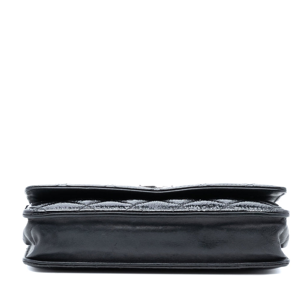 Chanel CC Matelassé brillant vieilli Cuir de veau Wallet on Chain
