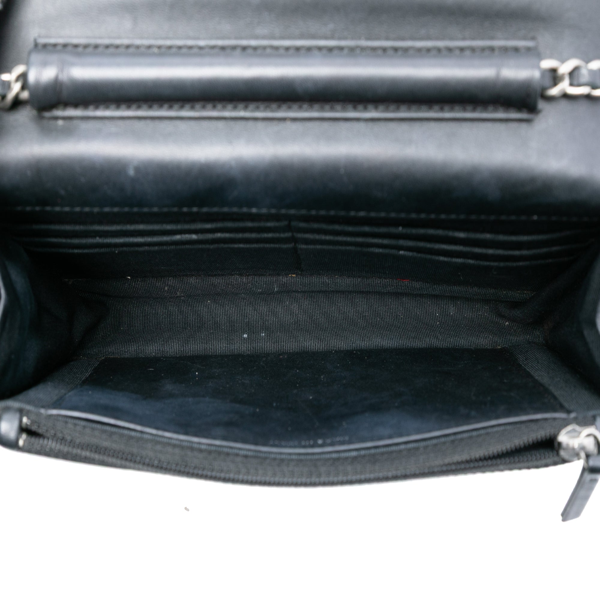 Chanel CC Matelassé brillant vieilli Cuir de veau Wallet on Chain