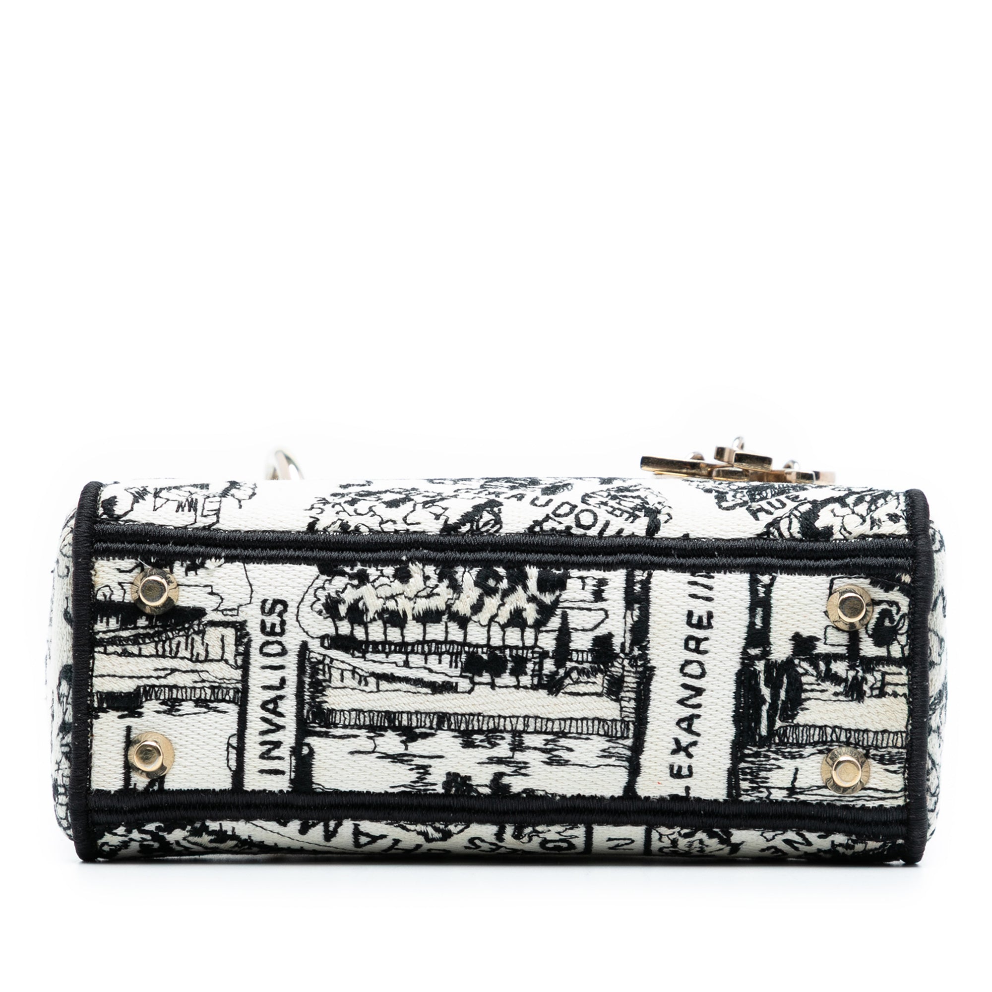 Dior Mini brodé Toile Plan de Paris Lady D Lite