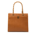 Chanel CC Caviar Chain Turn Lock Cabas