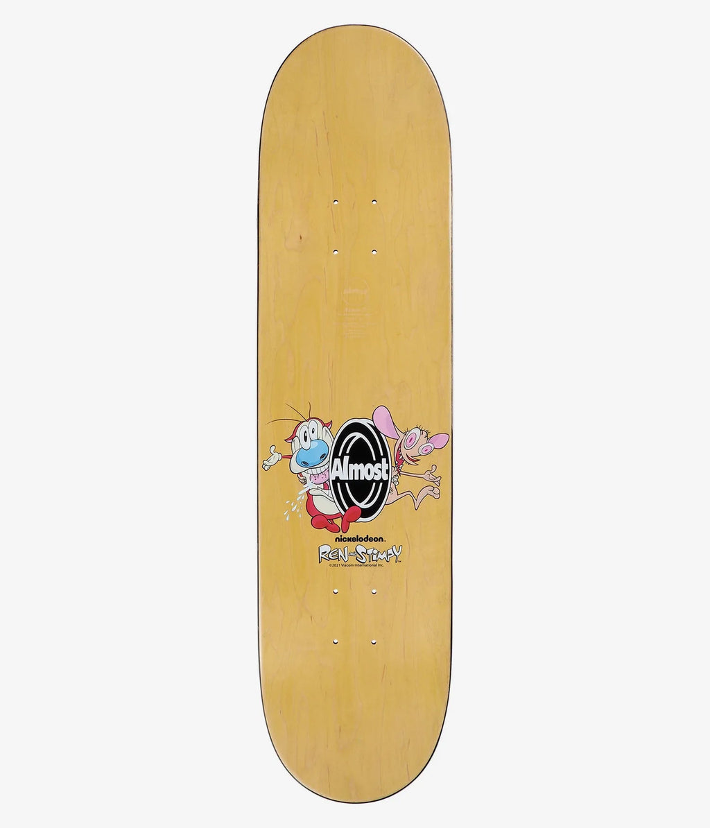 Almost Skateboard Deck Dilo Ren and Stimpy Mixed Up 8.375" x 32.2"