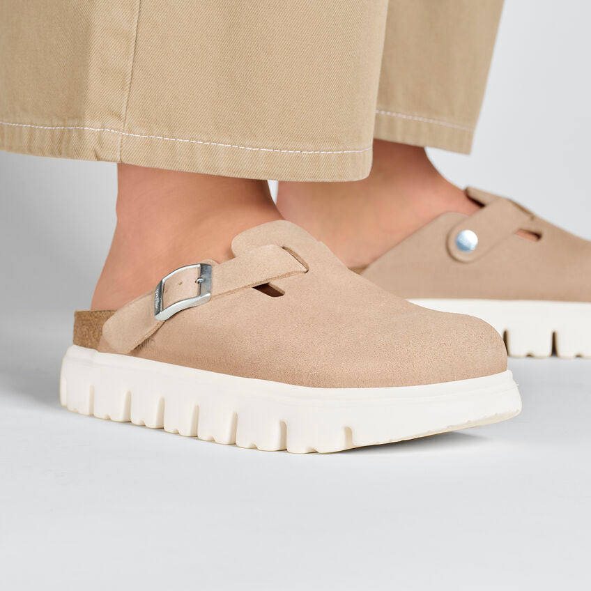Unisex Boston Chunky Suede Leather Warm Sand Medium/Narrow