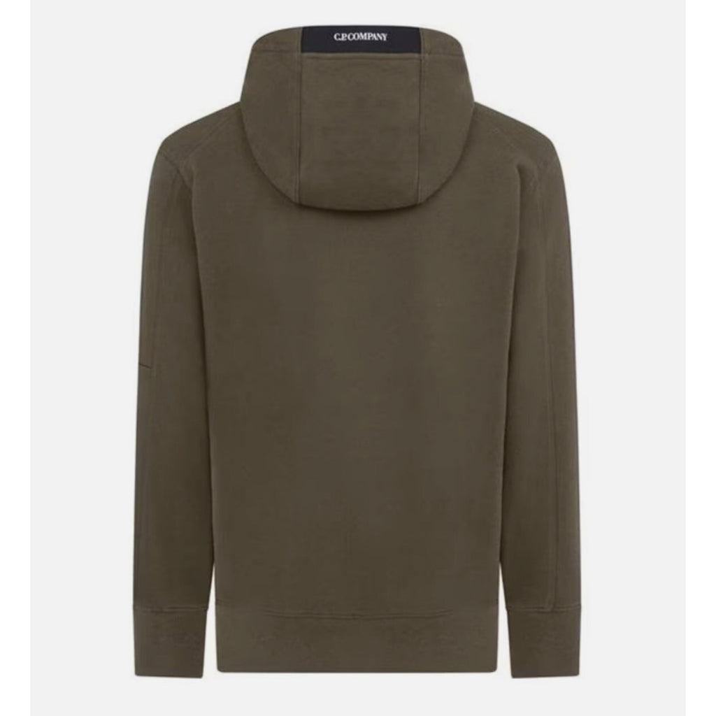 Cp Company 024A Diagonal Raised Overhead Hoodie In Ivy Green