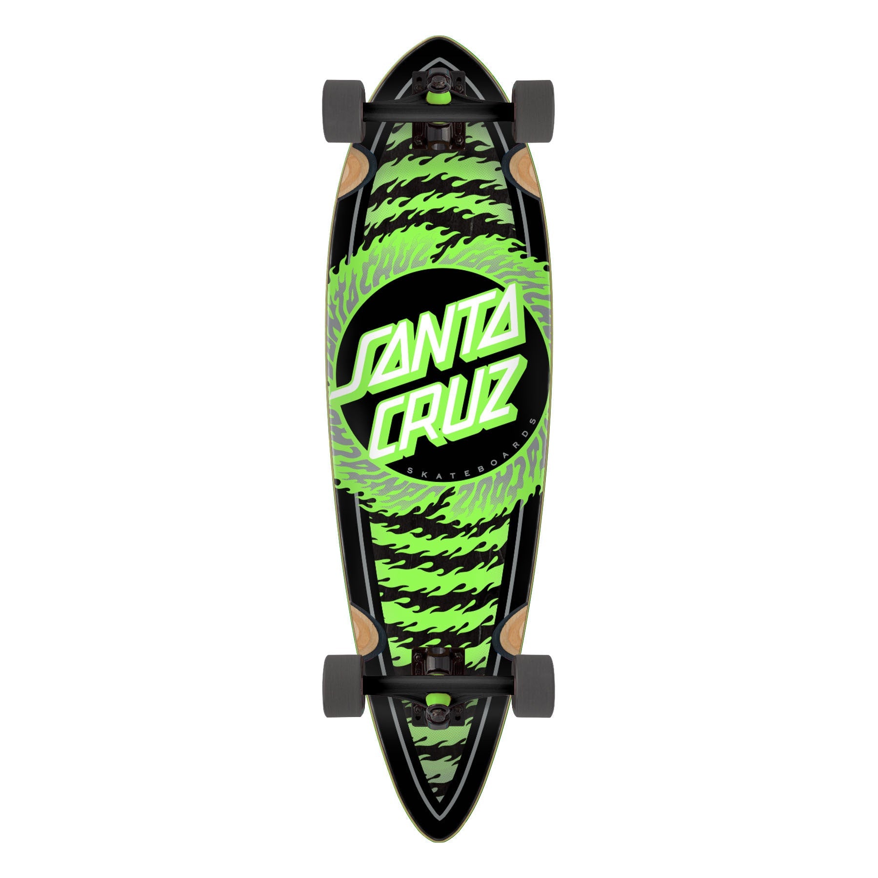 Santa Cruz Longboard Complete Flame Ringed Dot Pintail 9.2" x 33"