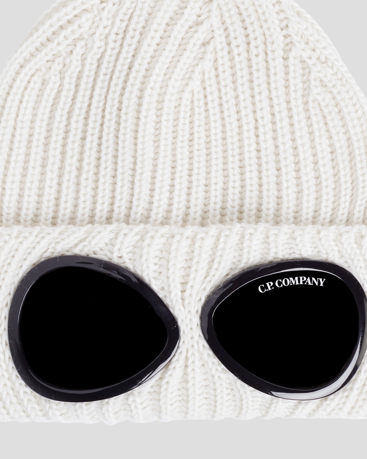 Extra Fine Merino Wool Goggle Beanie Gauze White