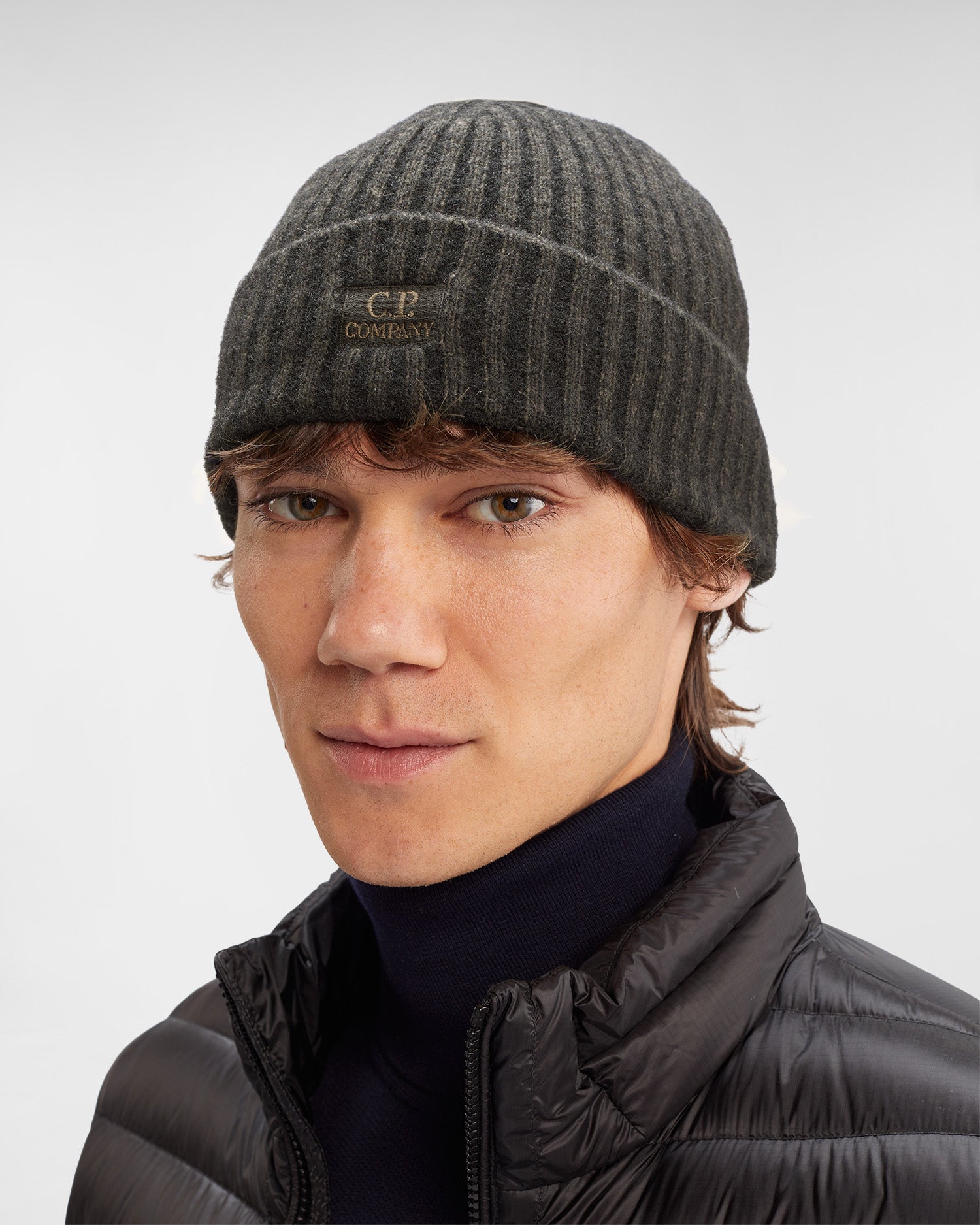 Fleece Knit Beanie Olive Night - Green