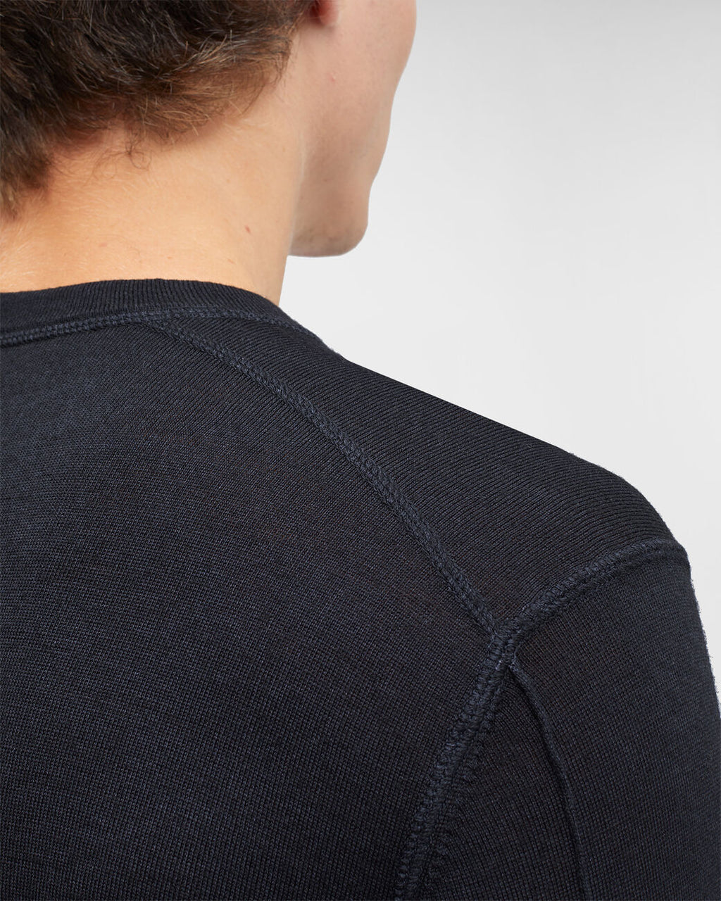 Merino Wool Plain Jumper Total Eclipse