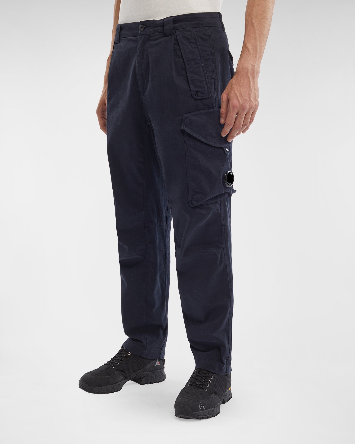 Stretch Sateen Pants Loose Fit Total Eclipse