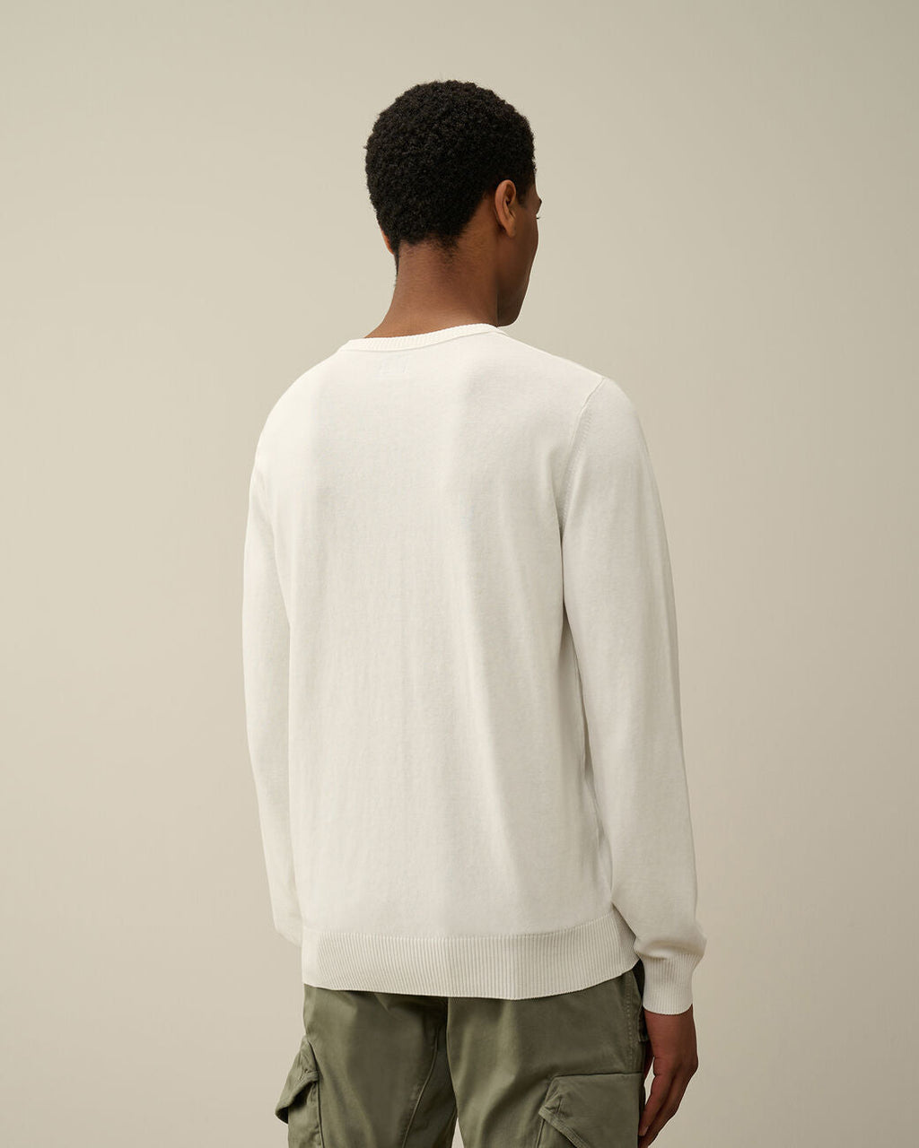 Men's Cotton Crepe Jumper Gauze White