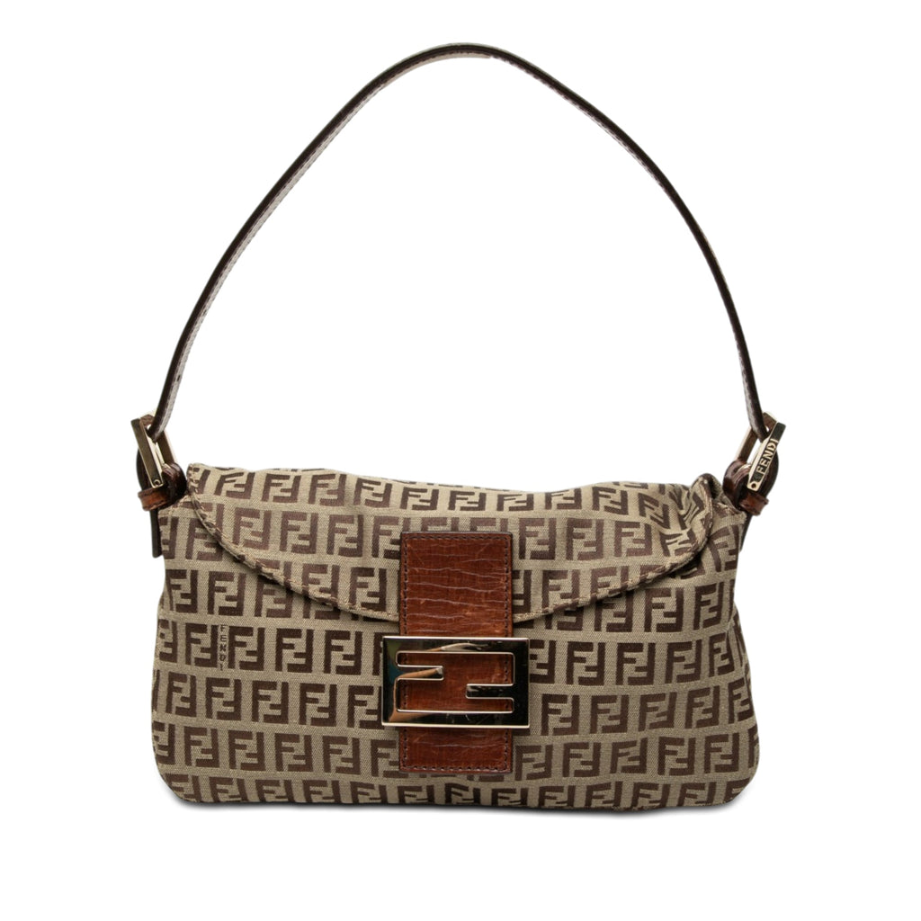 Fendi Zucchino Toile Double rabat Sac bandoulière