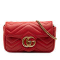 Gucci Mini GG Marmont Matelasse Cuir à rabat Sac porté croisé
