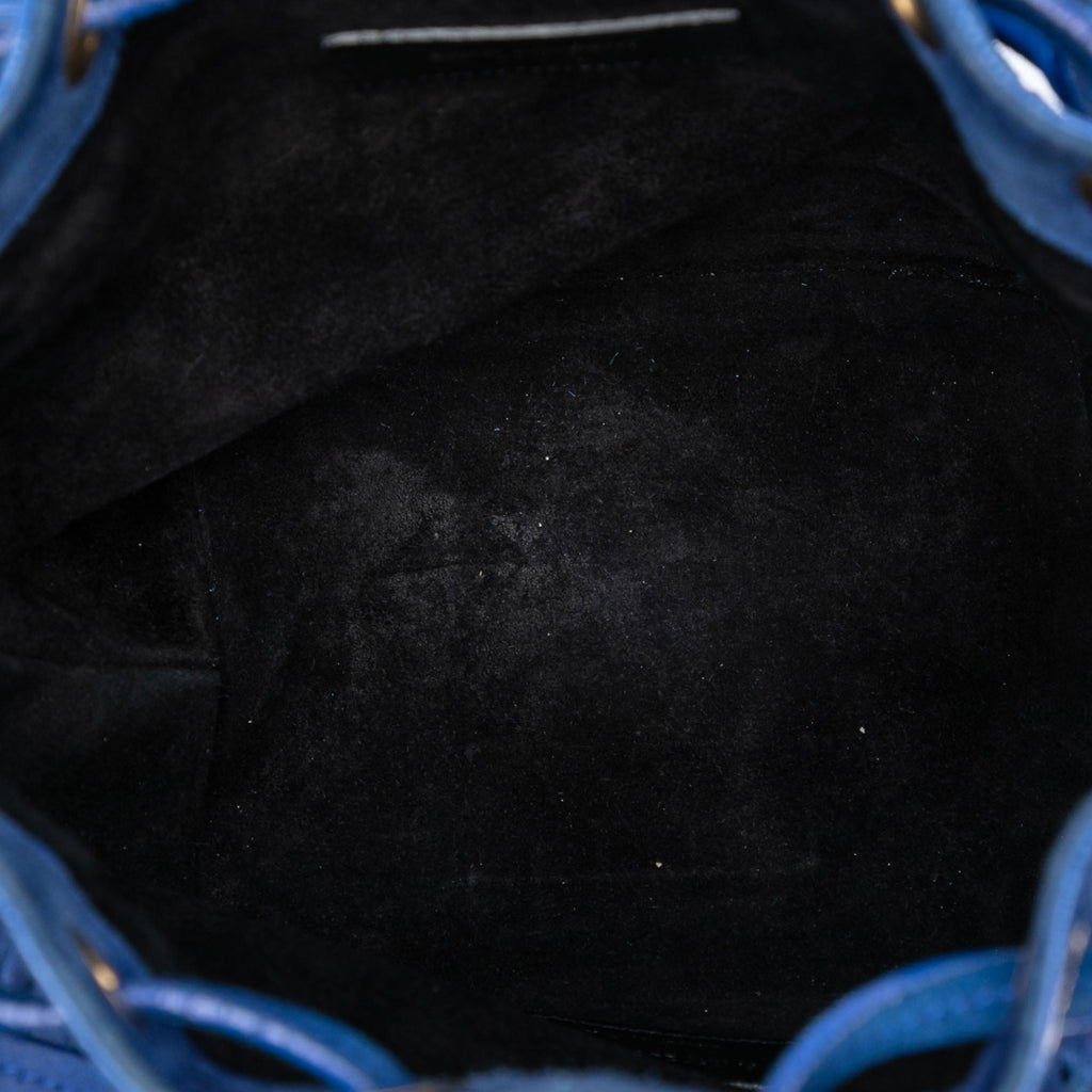 Saint Laurent Small Daim Emmanuelle Fringe Bucket Sac