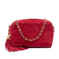 Chanel CC Matelassé Daim Pompon Diamond Sac caméra