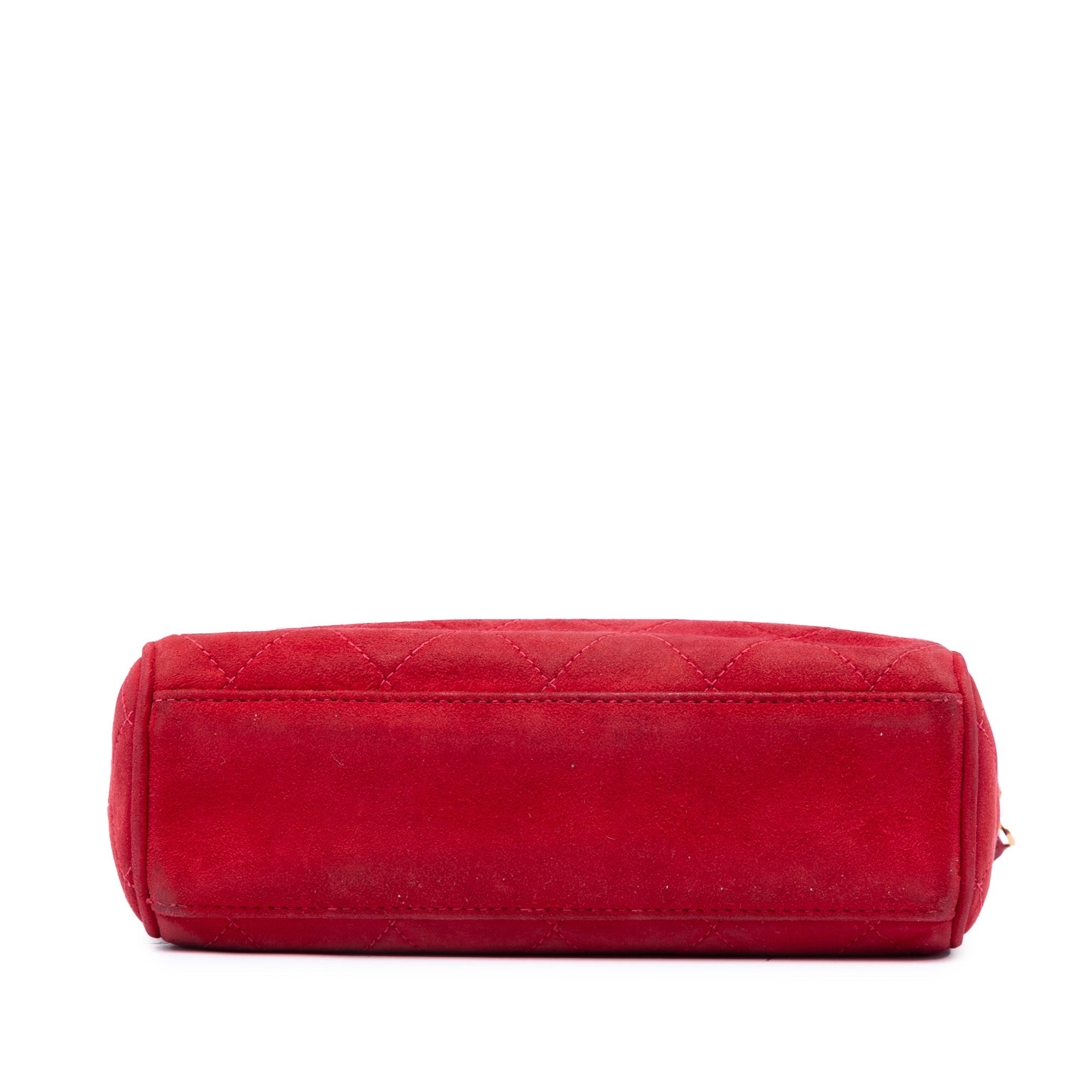 Chanel CC Matelassé Daim Pompon Diamond Sac caméra