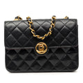 Chanel Mini CC Matelassé Cuir d’agneau Simple rabat