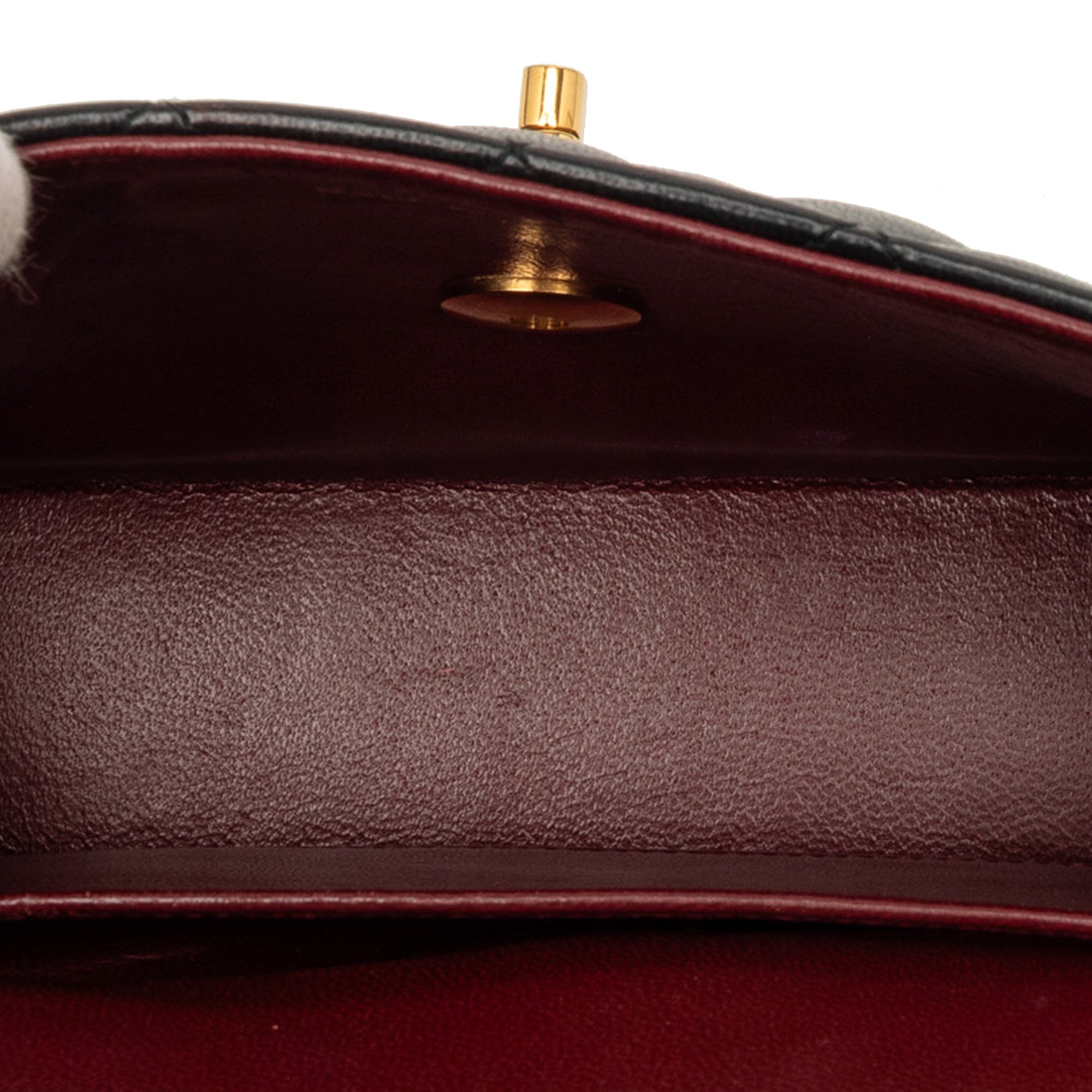 Chanel Mini CC Matelassé Cuir d’agneau Simple rabat