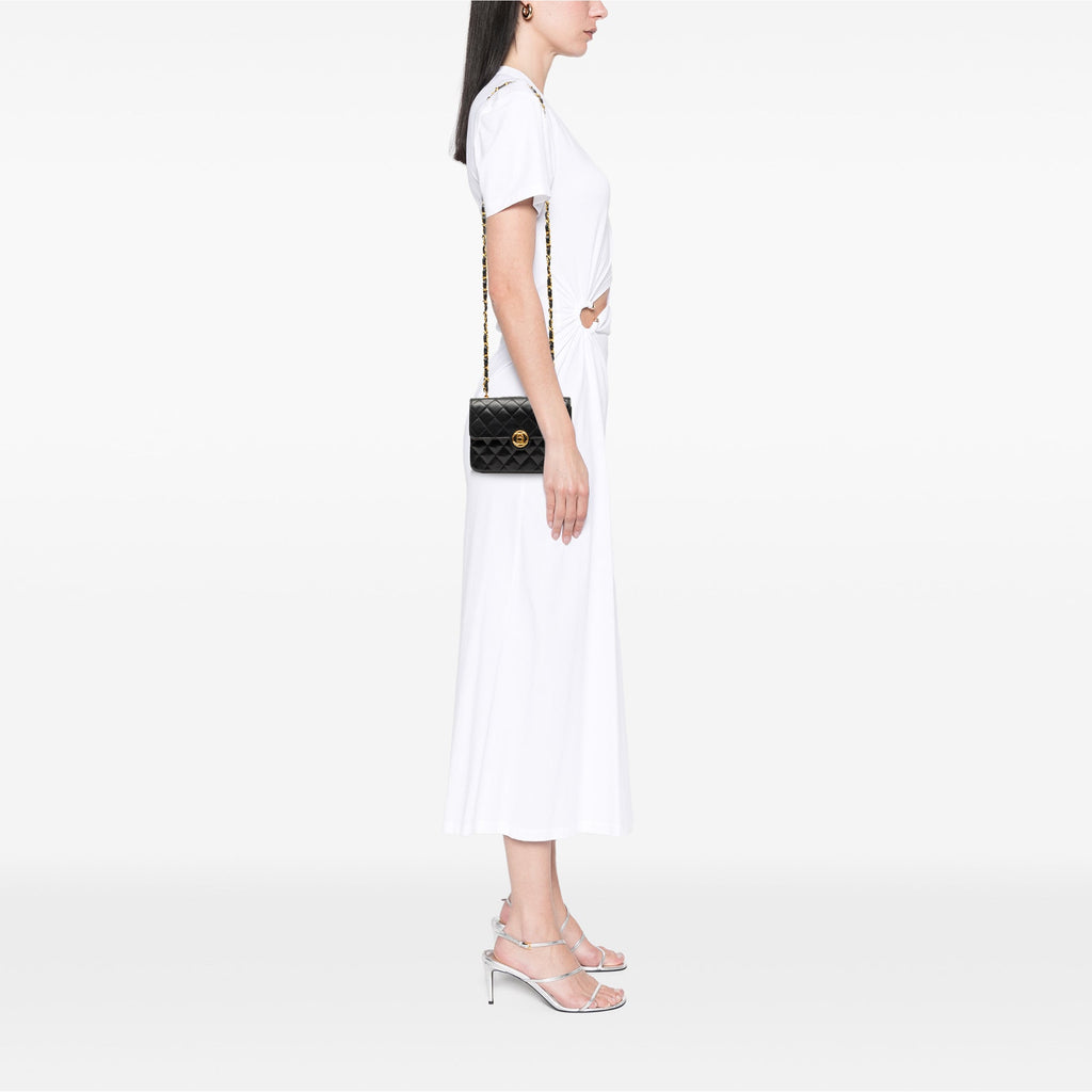 Chanel Mini CC Matelassé Cuir d’agneau Simple rabat