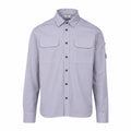 Cp Company Gabardine Lens Button Overshirt In Lavender with Certilogo