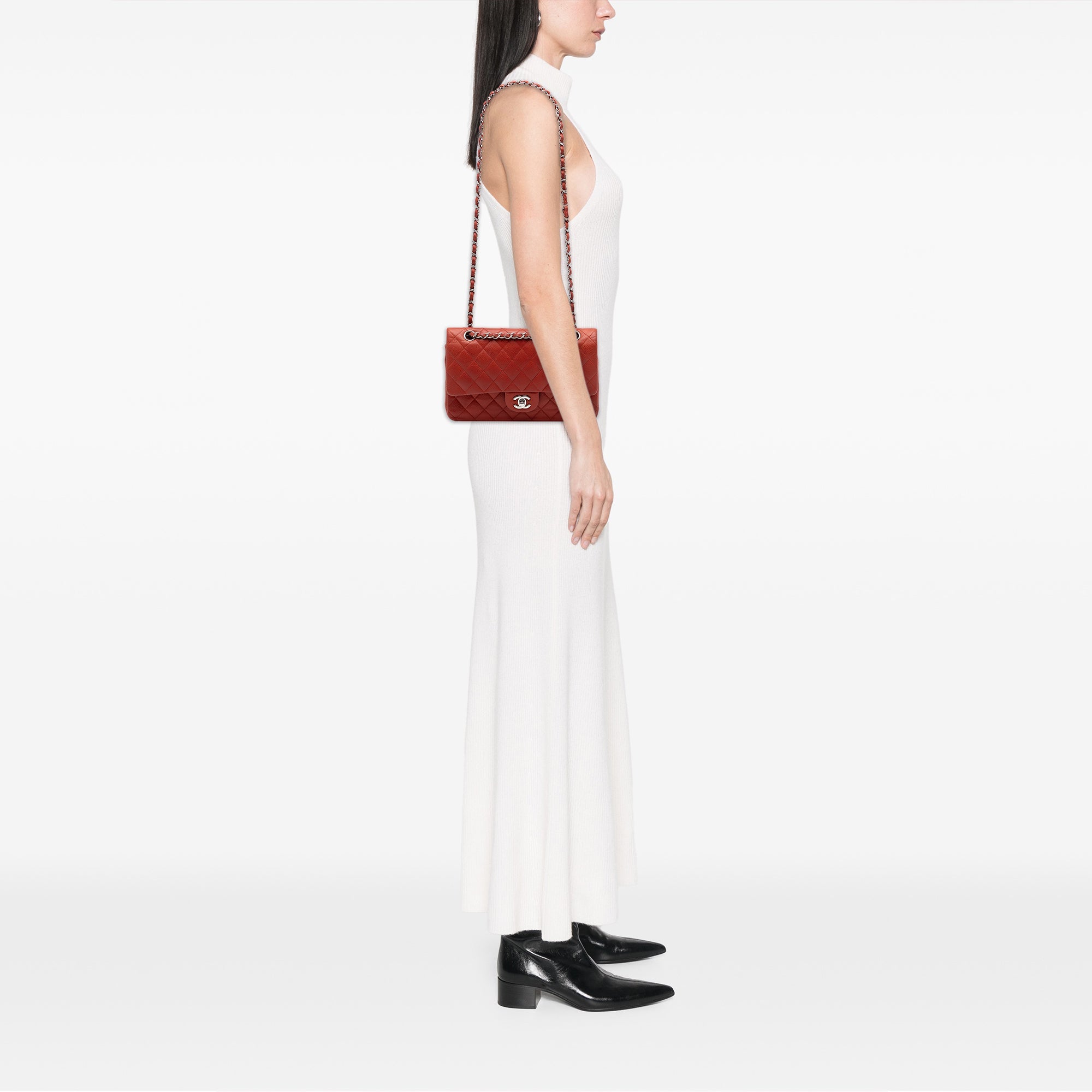 Chanel Medium Classic Caviar Double rabat