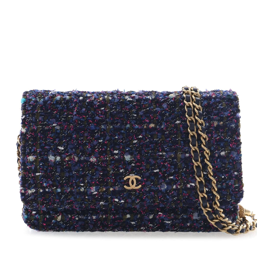Chanel CC Tweed Charms Wallet on Chain