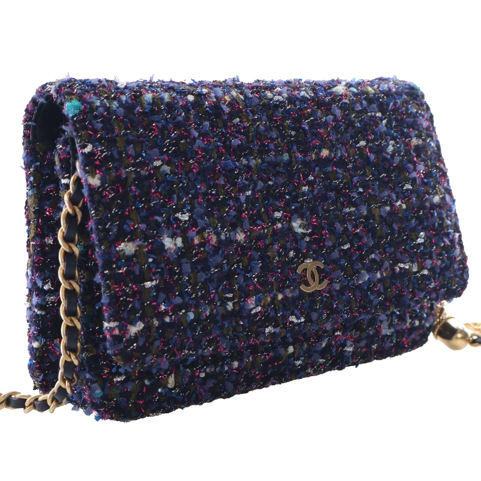 Chanel CC Tweed Charms Wallet on Chain