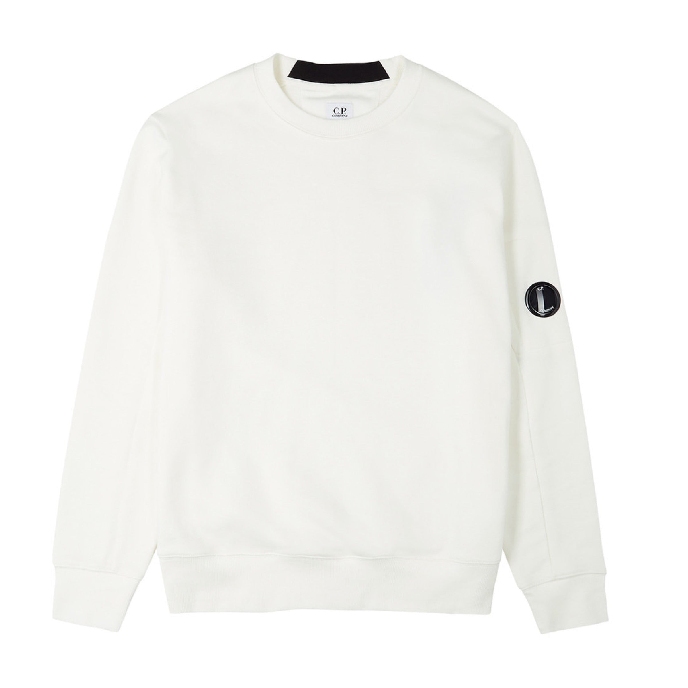 Cp Company 023A Diagonal Raised Lens Sweatshirt In White