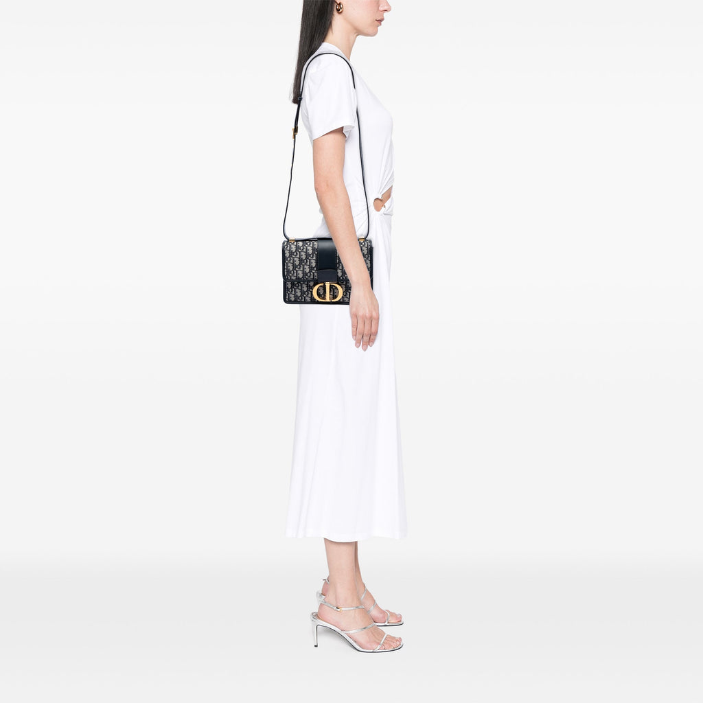 Dior Oblique Toile 30 Montaigne à rabat