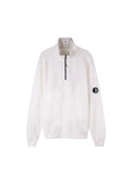 Cp Company Light Fleece Lens Quarter Zip In White