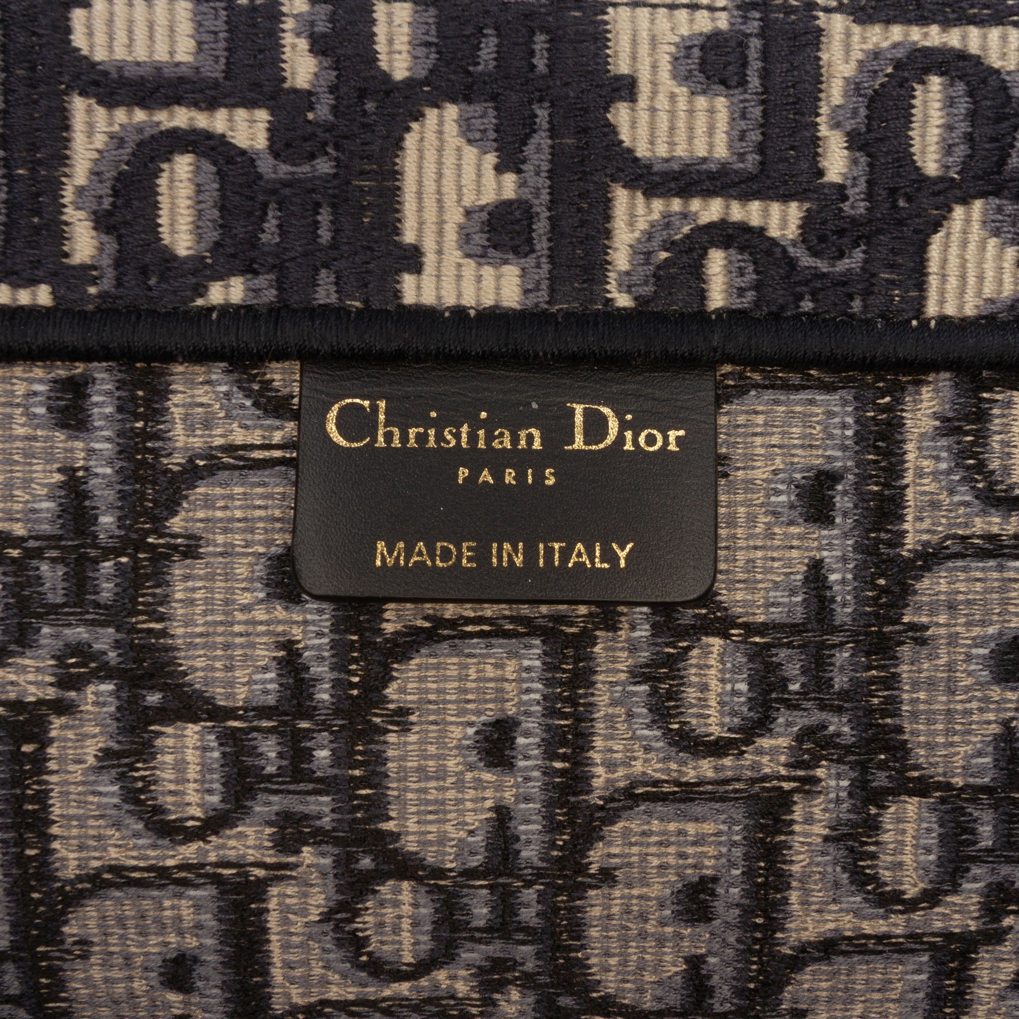 Dior Large Oblique brodé Toile Book Cabas