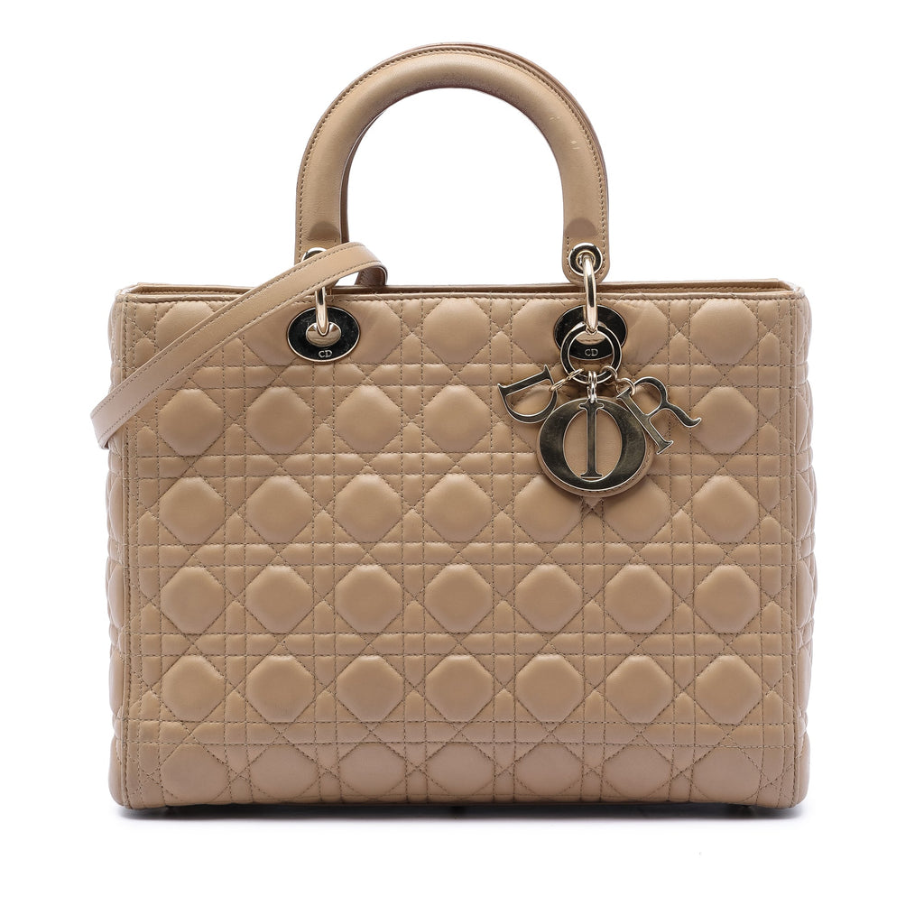 Dior Large Cuir d’agneau Cannage Lady Dior
