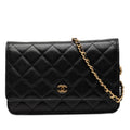 Chanel CC Matelassé Caviar Wallet on Chain