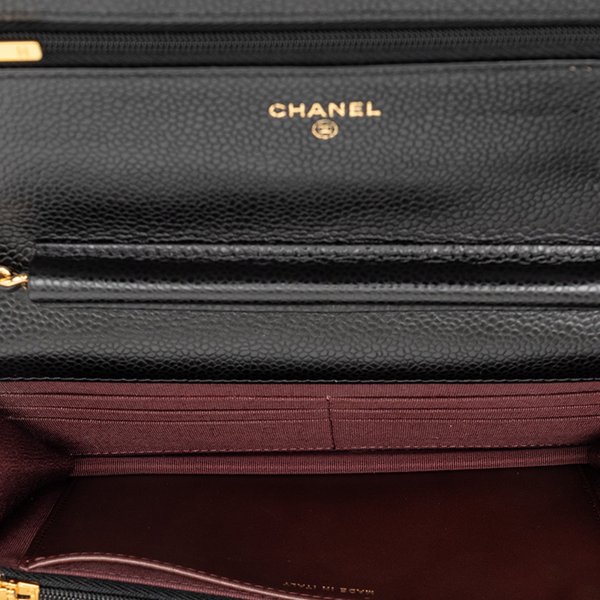 Chanel CC Matelassé Caviar Wallet on Chain