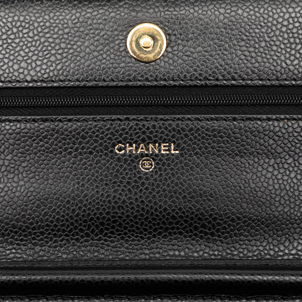 Chanel CC Matelassé Caviar Wallet on Chain