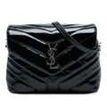 Saint Laurent Toy Matelasse Cuir verni Monogram LouLou Sac porté croisé