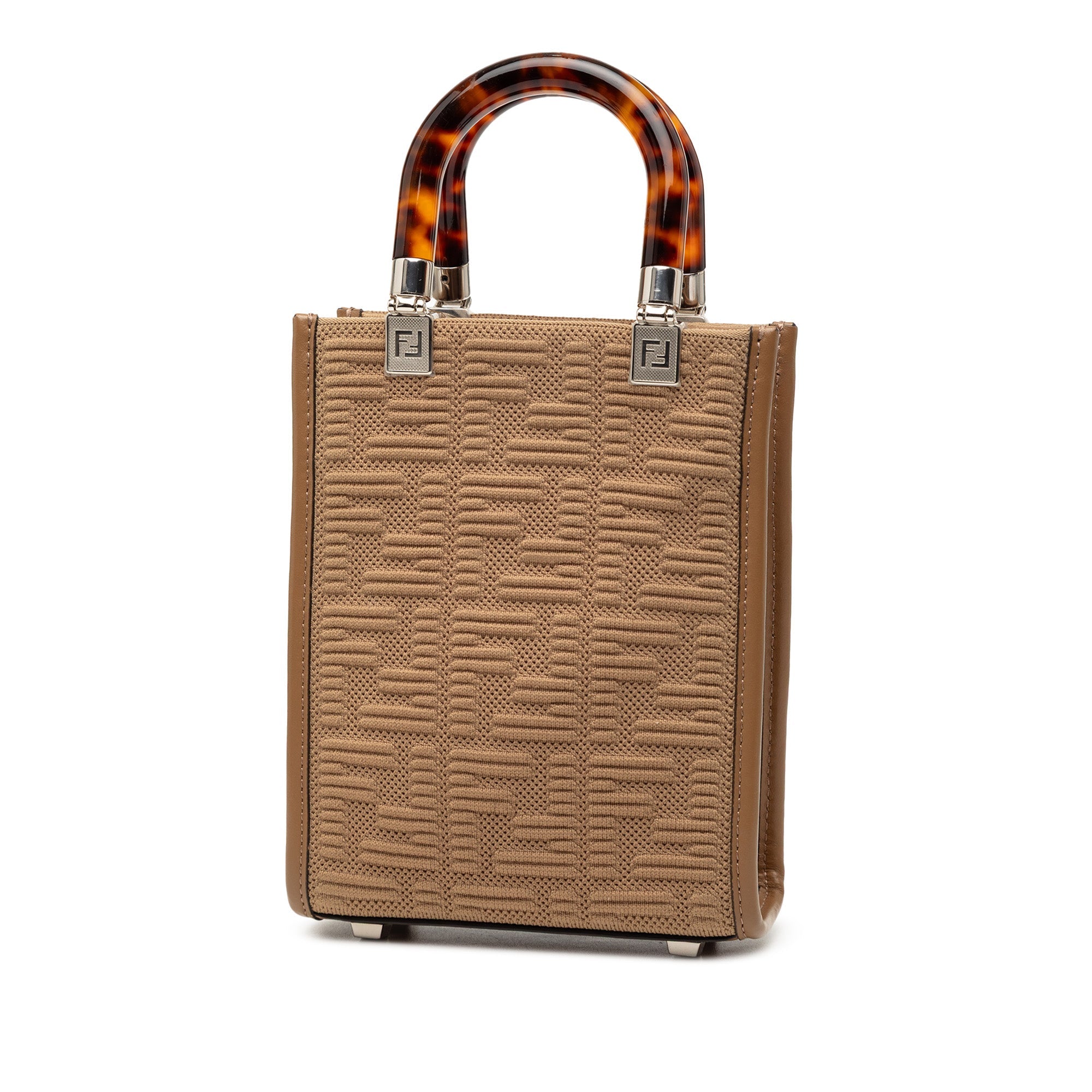 Fendi Mini Zucca embossé Technical Fabric Sunshine Shopper Cabas