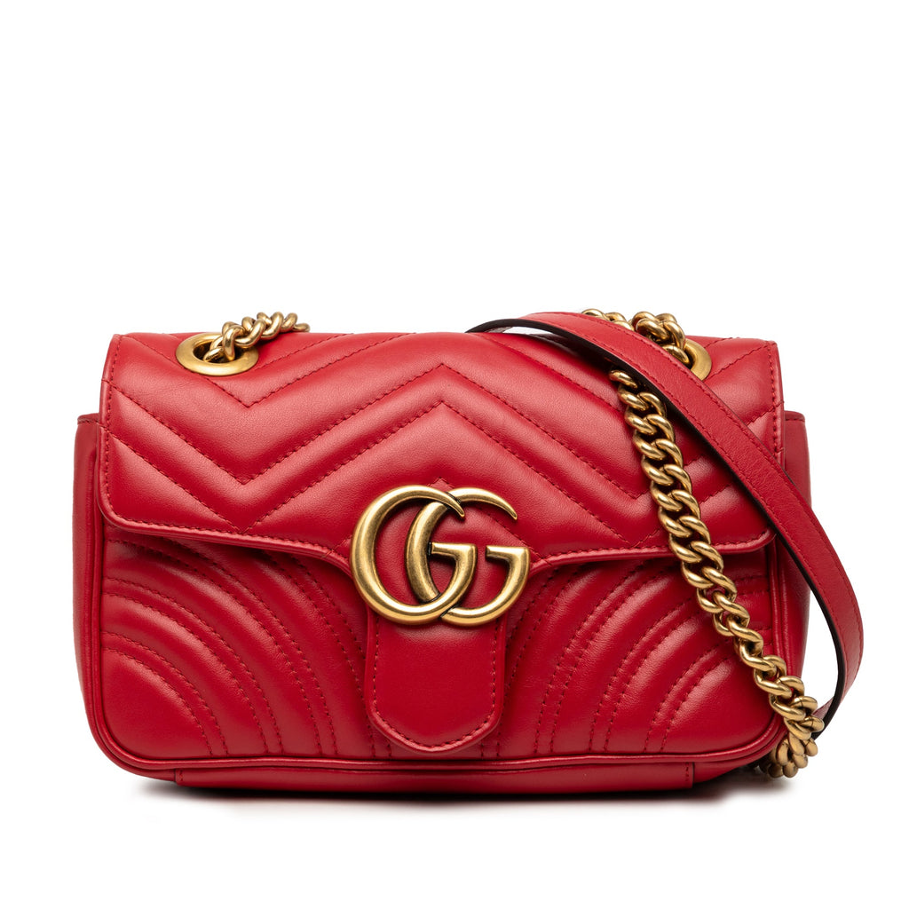Gucci Small GG Marmont Matelasse Cuir de veau Sac bandoulière