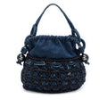 Chanel CC Woven Jean et Raffia Drawstring Bucket Sac