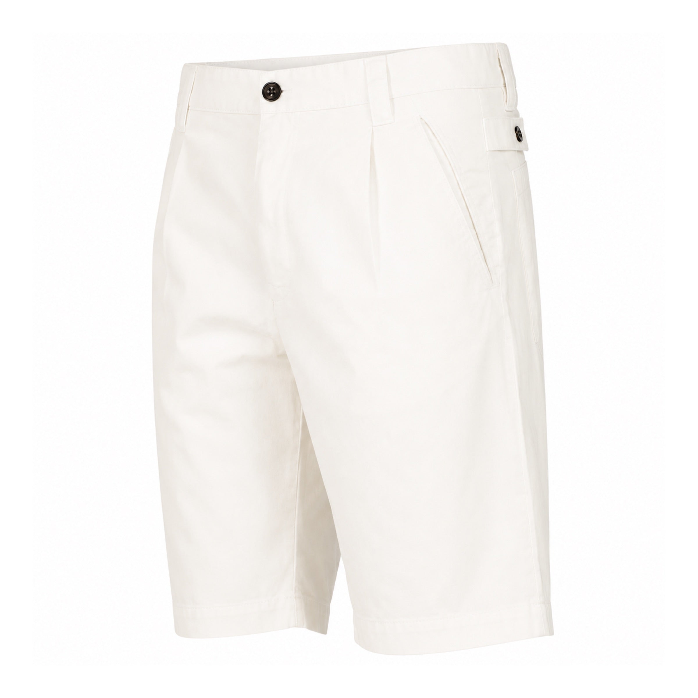 Cp Company 277A Gabardine Bermuda Pocket Patch Logo Shorts In White With Certilogo