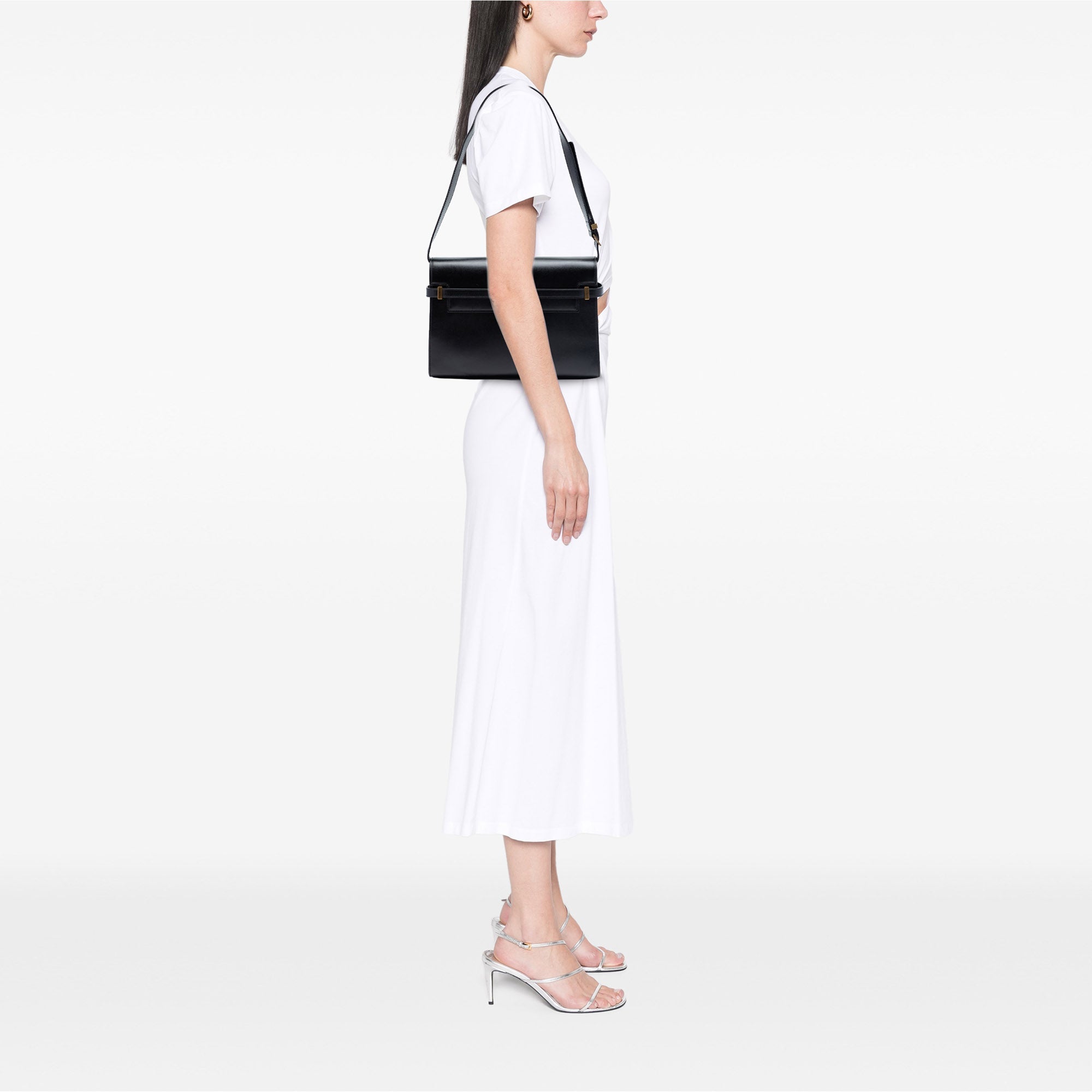 Saint Laurent Medium Smooth Cuir de veau Manhattan Sac bandoulière