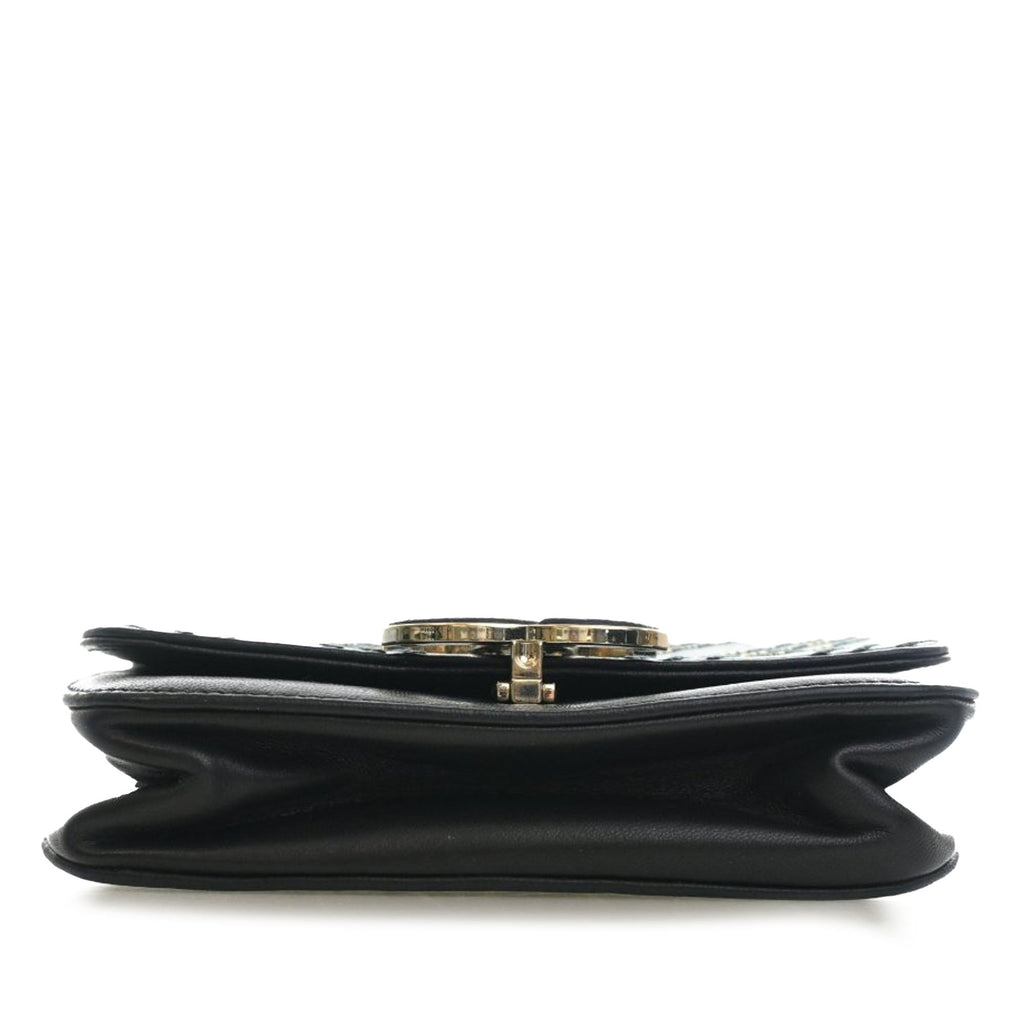 Chanel Small Chevron Sheepskin Subtle à rabat