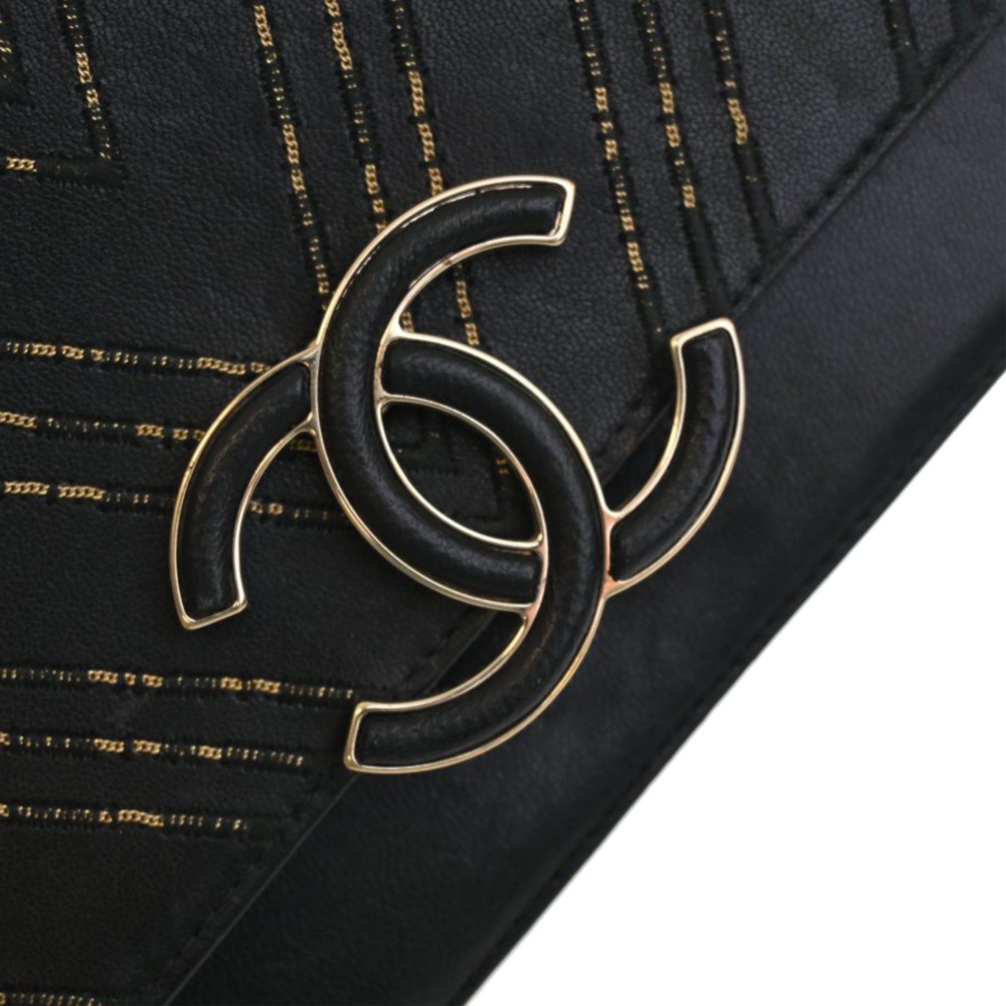 Chanel Small Chevron Sheepskin Subtle à rabat