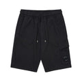 Cp Company 18Cm Light Fleece Lens Fleece Shorts In Black With Certilogo