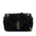 Saint Laurent Medium Daim Triquilt Monogram College Sac