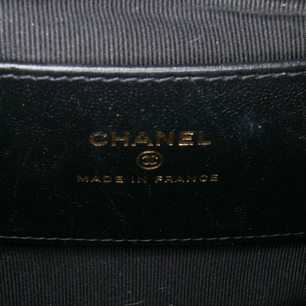Chanel CC Matelassé Cuir d’agneau Half Moon anse supérieure à rabat