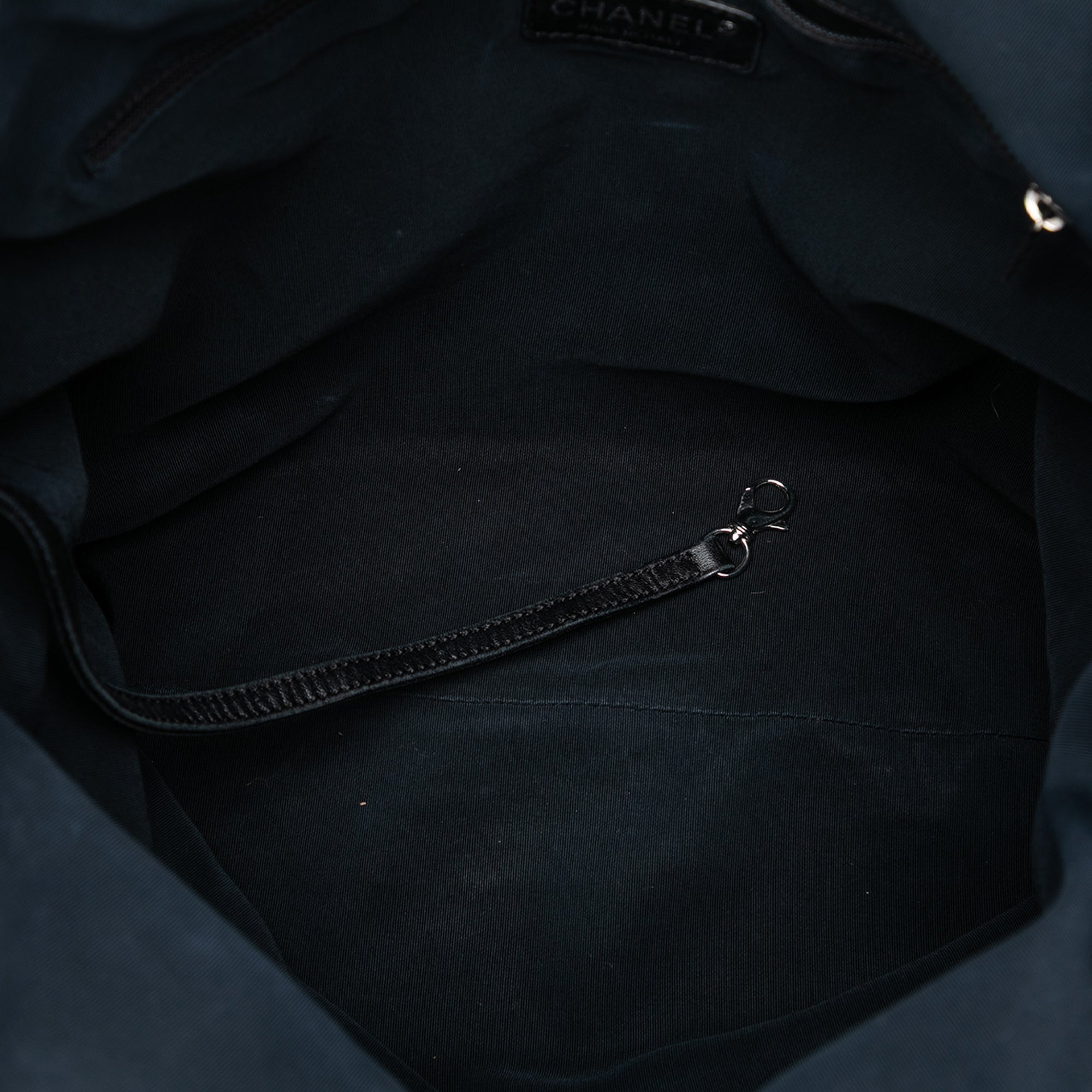 Chanel CC Matelassé Jean Grosgrain Drawstring Cabas