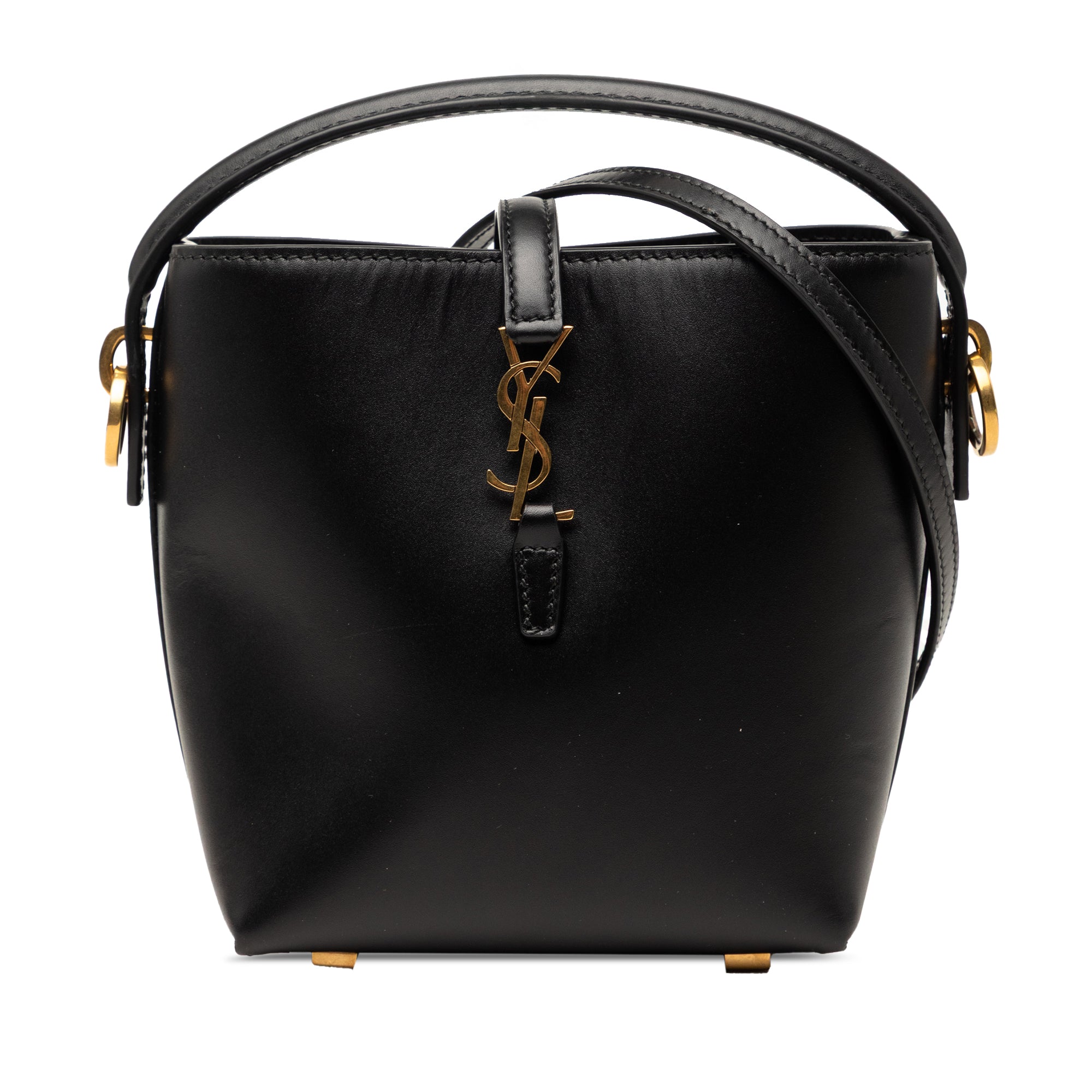 Saint Laurent Mini brillant Cuir de veau Le 37 Bucket Sac
